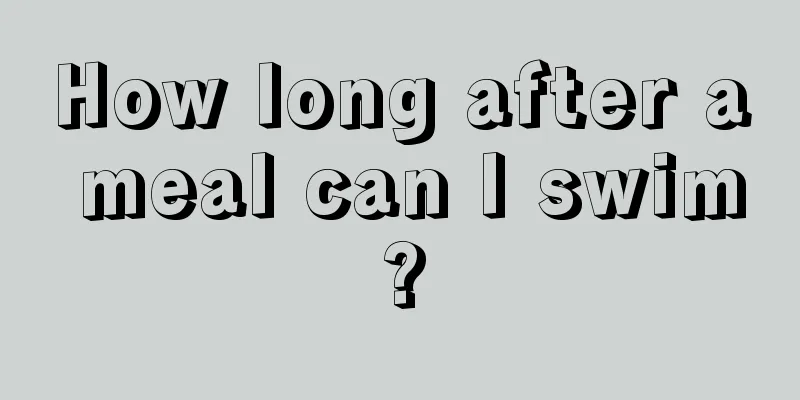 How long after a meal can I swim?