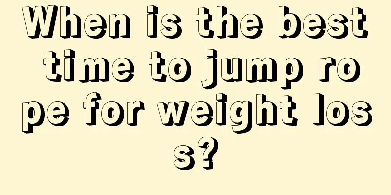 When is the best time to jump rope for weight loss?