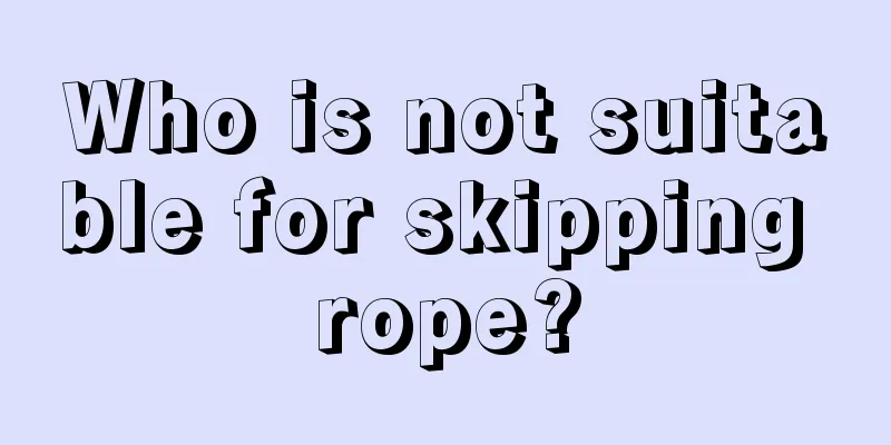 Who is not suitable for skipping rope?