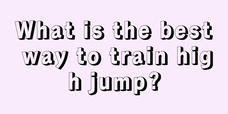 What is the best way to train high jump?