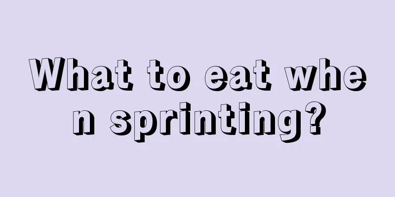 What to eat when sprinting?