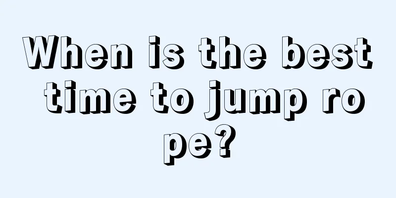 When is the best time to jump rope?