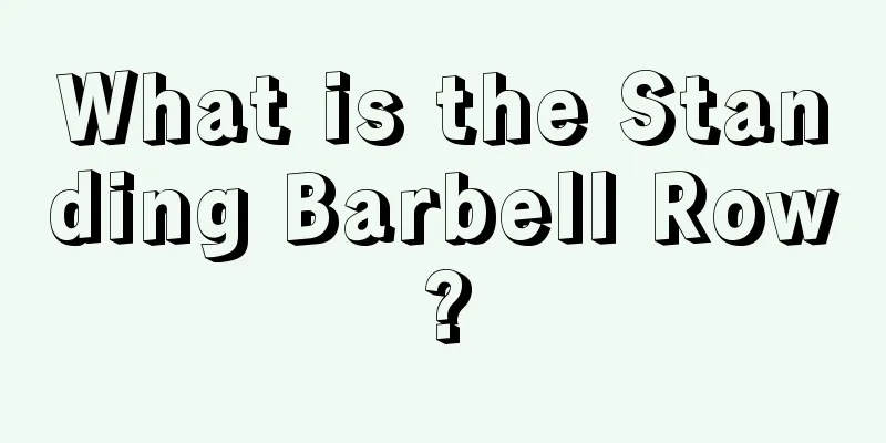 What is the Standing Barbell Row?