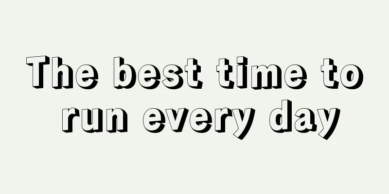 The best time to run every day