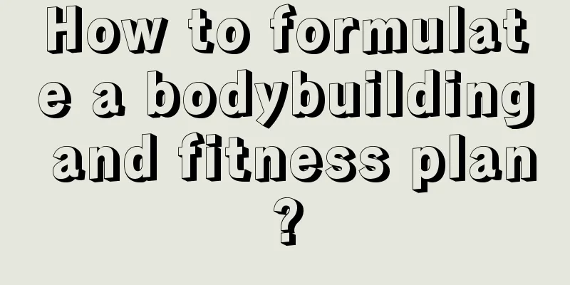 How to formulate a bodybuilding and fitness plan?