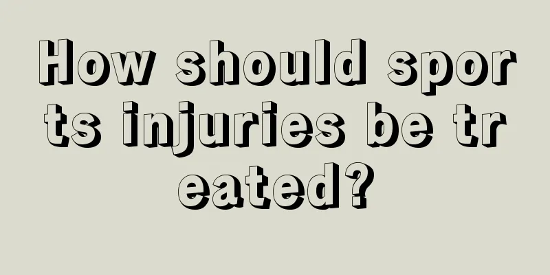 How should sports injuries be treated?