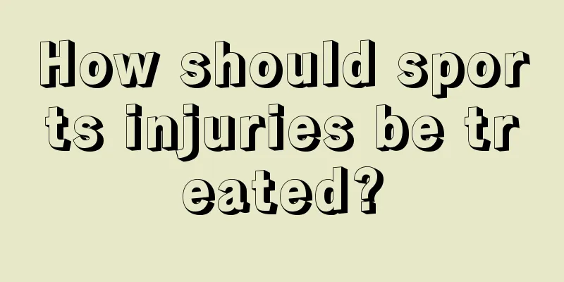 How should sports injuries be treated?