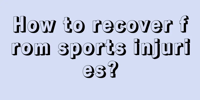 How to recover from sports injuries?