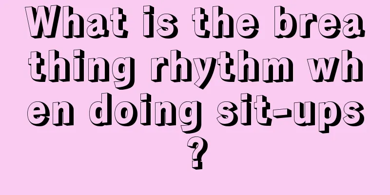 What is the breathing rhythm when doing sit-ups?