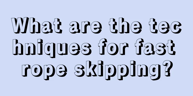 What are the techniques for fast rope skipping?