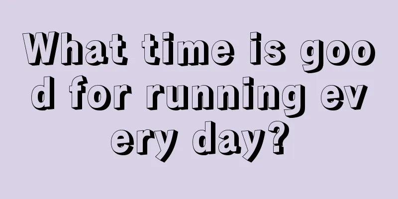 What time is good for running every day?