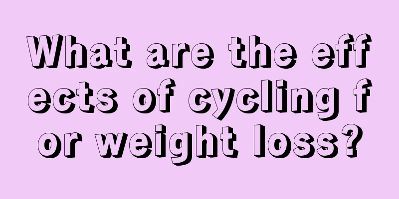 What are the effects of cycling for weight loss?