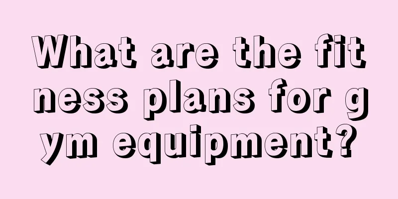 What are the fitness plans for gym equipment?