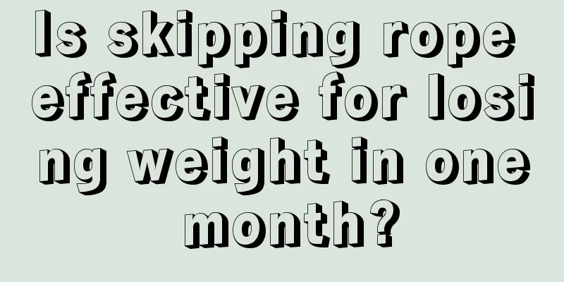 Is skipping rope effective for losing weight in one month?