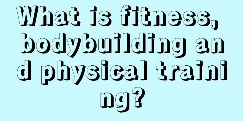 What is fitness, bodybuilding and physical training?