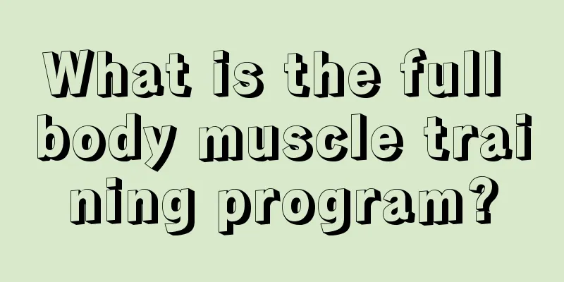 What is the full body muscle training program?