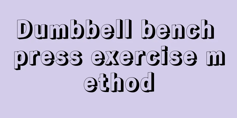 Dumbbell bench press exercise method