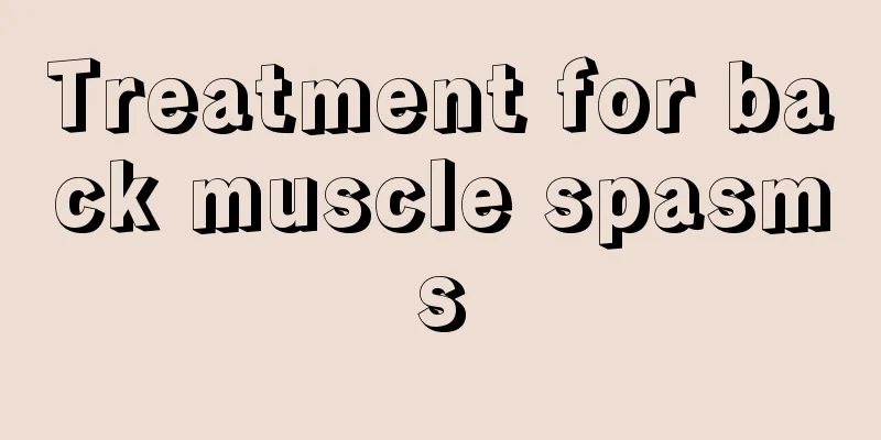 Treatment for back muscle spasms