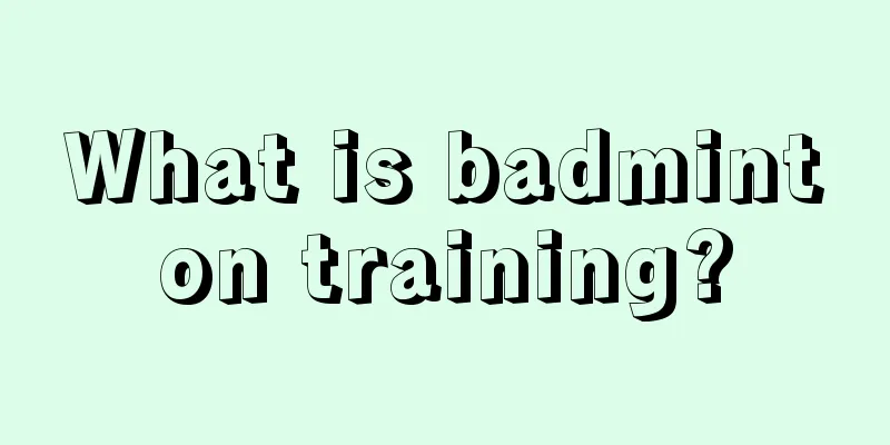 What is badminton training?