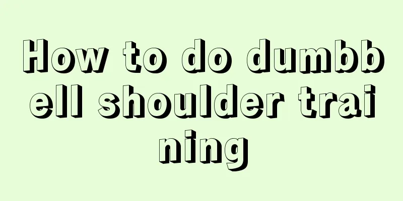 How to do dumbbell shoulder training