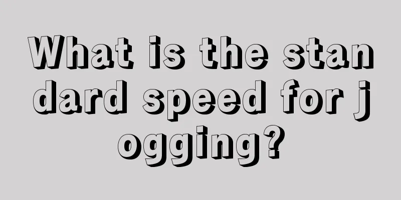 What is the standard speed for jogging?