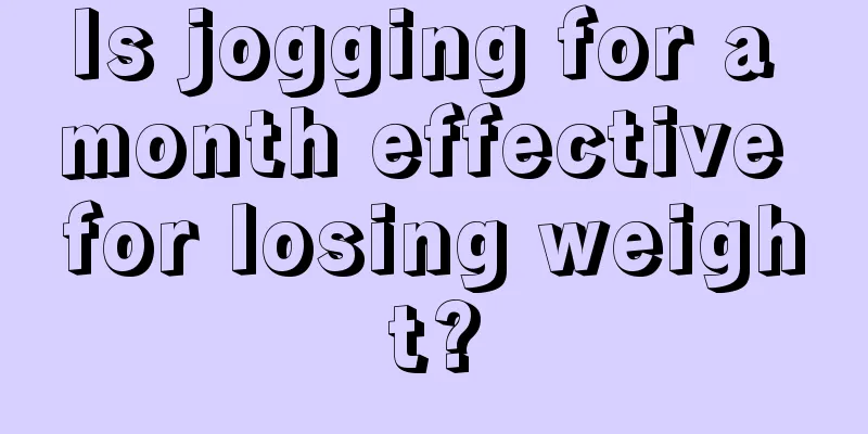 Is jogging for a month effective for losing weight?