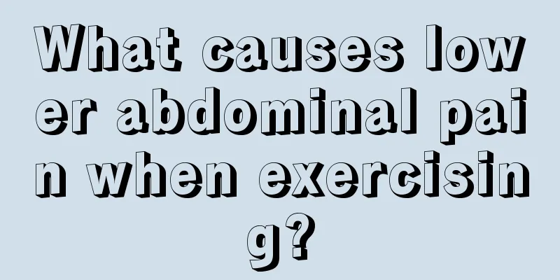 What causes lower abdominal pain when exercising?