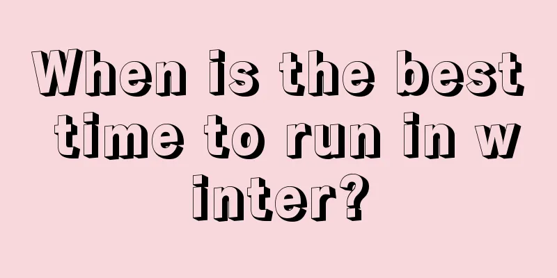 When is the best time to run in winter?