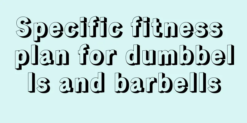 Specific fitness plan for dumbbells and barbells