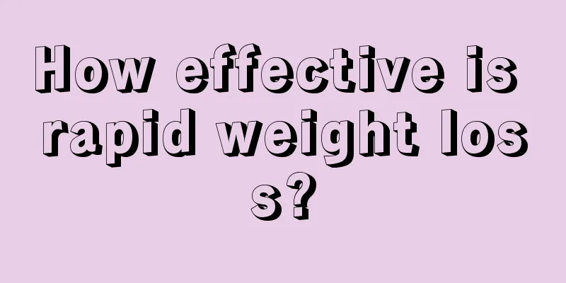 How effective is rapid weight loss?