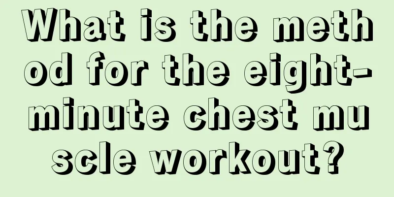 What is the method for the eight-minute chest muscle workout?