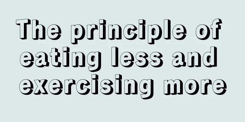 The principle of eating less and exercising more