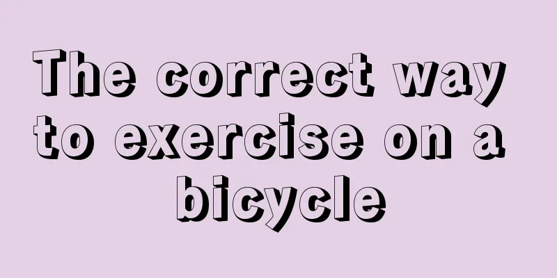 The correct way to exercise on a bicycle