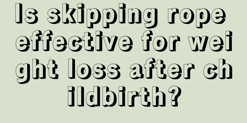 Is skipping rope effective for weight loss after childbirth?