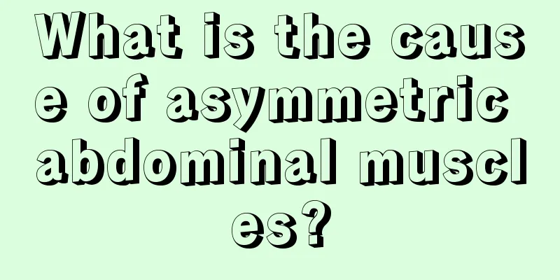 What is the cause of asymmetric abdominal muscles?