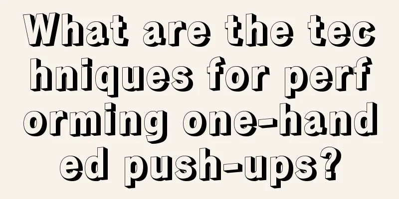 What are the techniques for performing one-handed push-ups?