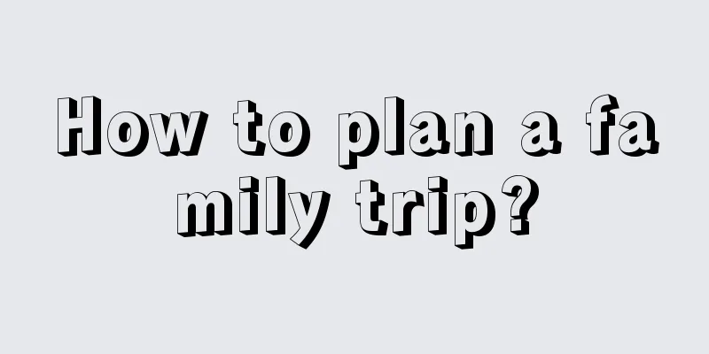 How to plan a family trip?