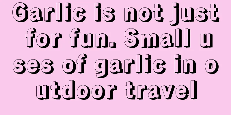 Garlic is not just for fun. Small uses of garlic in outdoor travel