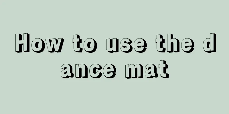 How to use the dance mat