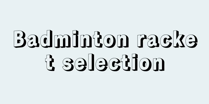 Badminton racket selection