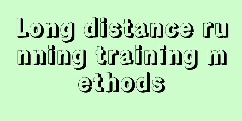 Long distance running training methods